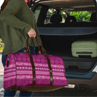 Fiji Marau na Kerisimasi Travel Bag Pink Tapa Masi Inspired Christmas LT9 - Polynesian Pride