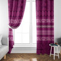 Fiji Marau na Kerisimasi Window Curtain Pink Tapa Masi Inspired Christmas - Polynesian Pride