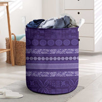 Fiji Marau na Kerisimasi Laundry Basket Purple Tapa Masi Inspired Christmas LT9 Purple - Polynesian Pride