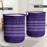 Fiji Marau na Kerisimasi Laundry Basket Purple Tapa Masi Inspired Christmas LT9 - Polynesian Pride