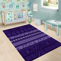 Fiji Marau na Kerisimasi Area Rug Purple Tapa Masi Inspired Christmas - Polynesian Pride