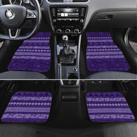 Fiji Marau na Kerisimasi Car Mats Purple Tapa Masi Inspired Christmas LT9 Set 4pcs Purple - Polynesian Pride