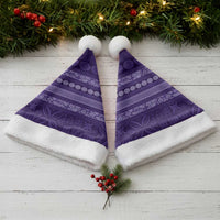 Fiji Marau na Kerisimasi Christmas Santa Hat Purple Tapa Masi Inspired Christmas - Polynesian Pride