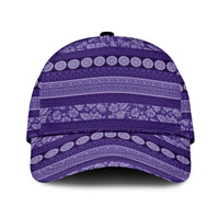 Fiji Marau na Kerisimasi Classic Cap Purple Tapa Masi Inspired Christmas LT9 Universal Fit Purple - Polynesian Pride