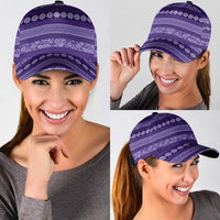Fiji Marau na Kerisimasi Classic Cap Purple Tapa Masi Inspired Christmas LT9 - Polynesian Pride