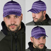 Fiji Marau na Kerisimasi Classic Cap Purple Tapa Masi Inspired Christmas LT9 - Polynesian Pride