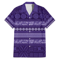 Fiji Marau na Kerisimasi Family Matching Mermaid Dress and Hawaiian Shirt Purple Tapa Masi Inspired Christmas - Polynesian Pride