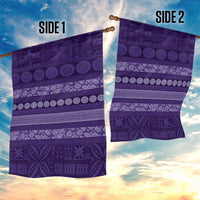 Fiji Marau na Kerisimasi Garden Flag Purple Tapa Masi Inspired Christmas - Polynesian Pride