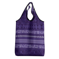 Fiji Marau na Kerisimasi Grocery Bag Purple Tapa Masi Inspired Christmas - Polynesian Pride