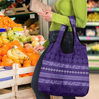 Fiji Marau na Kerisimasi Grocery Bag Purple Tapa Masi Inspired Christmas - Polynesian Pride