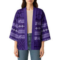 Fiji Marau na Kerisimasi Kimono Purple Tapa Masi Inspired Christmas - Polynesian Pride