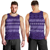 Fiji Marau na Kerisimasi Men Tank Top Purple Tapa Masi Inspired Christmas LT9 - Polynesian Pride