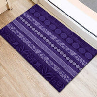 Fiji Marau na Kerisimasi Rubber Doormat Purple Tapa Masi Inspired Christmas LT9 - Polynesian Pride
