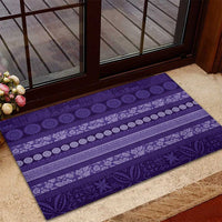 Fiji Marau na Kerisimasi Rubber Doormat Purple Tapa Masi Inspired Christmas LT9 - Polynesian Pride