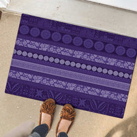 Fiji Marau na Kerisimasi Rubber Doormat Purple Tapa Masi Inspired Christmas LT9 - Polynesian Pride