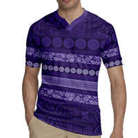 Fiji Marau na Kerisimasi Rugby Jersey Purple Tapa Masi Inspired Christmas LT9 - Polynesian Pride
