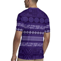 Fiji Marau na Kerisimasi Rugby Jersey Purple Tapa Masi Inspired Christmas LT9 - Polynesian Pride