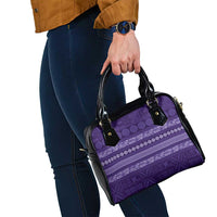 Fiji Marau na Kerisimasi Shoulder Handbag Purple Tapa Masi Inspired Christmas LT9 - Polynesian Pride