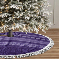 Fiji Marau na Kerisimasi Tree Skirt Purple Tapa Masi Inspired Christmas LT9 - Polynesian Pride