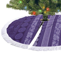 Fiji Marau na Kerisimasi Tree Skirt Purple Tapa Masi Inspired Christmas LT9 - Polynesian Pride