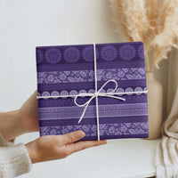 Fiji Marau na Kerisimasi Wrapping Paper Purple Tapa Masi Inspired Christmas LT9 - Polynesian Pride