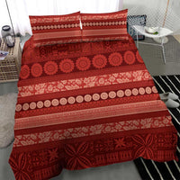 Fiji Marau na Kerisimasi Bedding Set Red Tapa Masi Inspired Christmas - Polynesian Pride