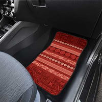 Fiji Marau na Kerisimasi Car Mats Red Tapa Masi Inspired Christmas LT9 - Polynesian Pride