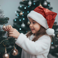 Fiji Marau na Kerisimasi Christmas Santa Hat Red Tapa Masi Inspired Christmas LT9 - Polynesian Pride