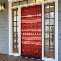 Fiji Marau na Kerisimasi Door Cover Red Tapa Masi Inspired Christmas - Polynesian Pride