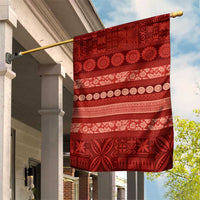 Fiji Marau na Kerisimasi Garden Flag Red Tapa Masi Inspired Christmas - Polynesian Pride
