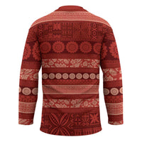 Fiji Marau na Kerisimasi Hockey Jersey Red Tapa Masi Inspired Christmas LT9 - Polynesian Pride
