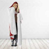 Fiji Marau na Kerisimasi Hooded Blanket Red Tapa Masi Inspired Christmas LT9 - Polynesian Pride