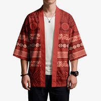 Fiji Marau na Kerisimasi Kimono Red Tapa Masi Inspired Christmas - Polynesian Pride