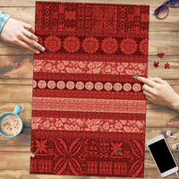 Fiji Marau na Kerisimasi Puzzle Red Tapa Masi Inspired Christmas LT9 Red - Polynesian Pride
