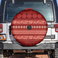 Fiji Marau na Kerisimasi Spare Tire Cover Red Tapa Masi Inspired Christmas - Polynesian Pride