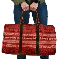 Fiji Marau na Kerisimasi Travel Bag Red Tapa Masi Inspired Christmas LT9 Red - Polynesian Pride