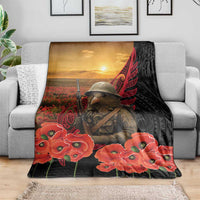 Maori Kiwi Soldier Fern Tattoo ANZAC Day Blanket Lest We Forget LT9 - Polynesian Pride