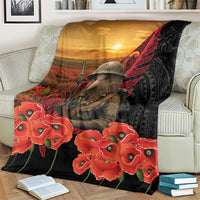Maori Kiwi Soldier Fern Tattoo ANZAC Day Blanket Lest We Forget LT9 - Polynesian Pride