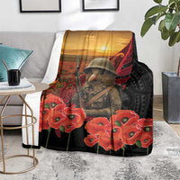 Maori Kiwi Soldier Fern Tattoo ANZAC Day Blanket Lest We Forget LT9 - Polynesian Pride