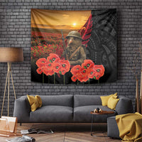Maori Kiwi Soldier Fern Tattoo ANZAC Day Tapestry Lest We Forget