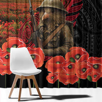 Maori Kiwi Soldier Fern Tattoo ANZAC Day Window Curtain Lest We Forget LT9 - Polynesian Pride