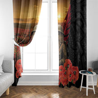 Maori Kiwi Soldier Fern Tattoo ANZAC Day Window Curtain Lest We Forget LT9 - Polynesian Pride
