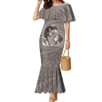 New Zealand Mother's Day Family Matching Mermaid Dress and Hawaiian Shirt Maori Mo Toku Mama Silver Fern