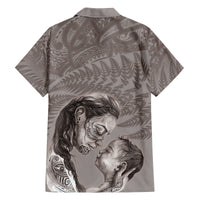 New Zealand Mother's Day Family Matching Off The Shoulder Long Sleeve Dress and Hawaiian Shirt Maori Mo Toku Mama Silver Fern