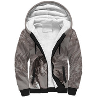 New Zealand Mother's Day Sherpa Hoodie - Maori Mo Toku Mama Silver Fern LT9 Unisex Nude - Polynesian Pride