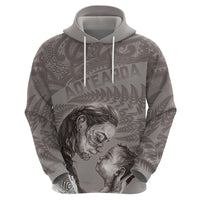 New Zealand Mother's Day Zip Hoodie Maori Mo Toku Mama Silver Fern