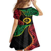 Personalised Vanuatu 44th Anniversary Family Matching Off The Shoulder Long Sleeve Dress and Hawaiian Shirt Tugeta Yumi Selebretem Indipendens Dei