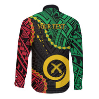 Personalised Vanuatu 44th Anniversary Long Sleeve Button Shirt Tugeta Yumi Selebretem Indipendens Dei