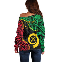 Personalised Vanuatu 44th Anniversary Off Shoulder Sweater Tugeta Yumi Selebretem Indipendens Dei