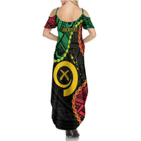 Personalised Vanuatu 44th Anniversary Summer Maxi Dress Tugeta Yumi Selebretem Indipendens Dei LT9 - Polynesian Pride